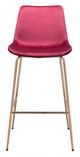 Zuo® Tony Red and Gold Bar Chair-1