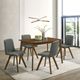 Armen Living Gina 5-Piece Charcoal/Walnut Dining Set-1