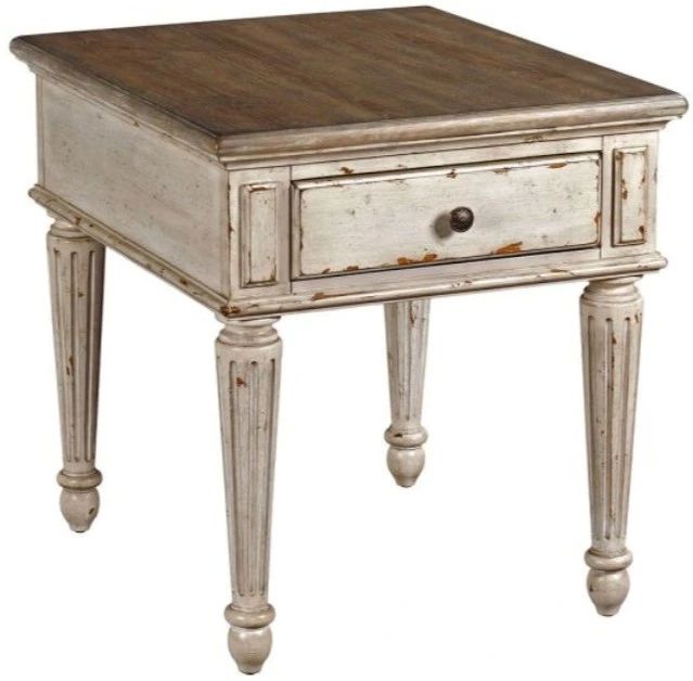 American Drew® Southbury Fossil End Table with Parchment  Base-0
