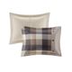 Olliix by Madison Park Ridge 7 Piece Neutral King Herringbone Comforter Set-3