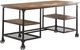 Homelegance® Millwood Weathered Natural Writing Desk with Rustic Black Legs-0