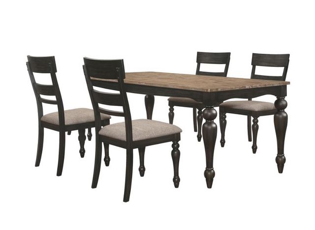 Coaster® Bridget 7-Piece Charcoal Sand Dining Set