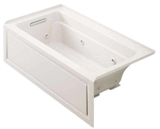 KOHLER® Archer® Biscuit 60" x 32" Alcove Whirlpool Bath - Left Drain-0