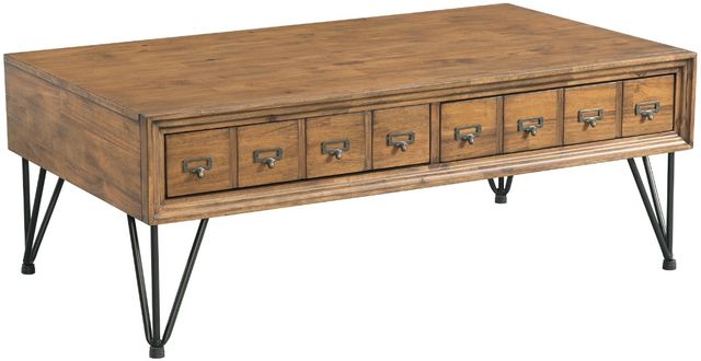 Elements International Boone 2-Piece Light Walnut Occasional Table Set-1