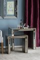 A & B Home Waverly 2-Piece Mirror Nesting Tables Set-4