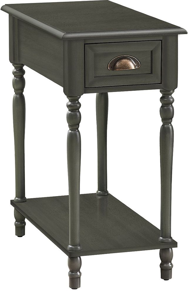 Monarch Specialties Inc. Green Veneer 2-Tier Narrow End Table-0