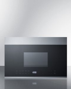 Summit® 1.3 Cu. Ft. Black with Stainless Steel Over the Range Microwave