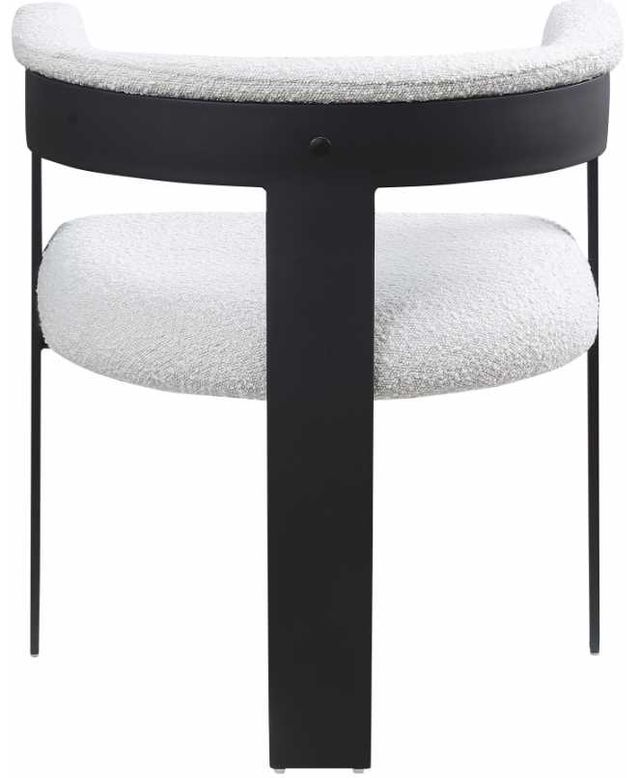 Meridian Furniture Romeo Cream/Matte Black Dining Arm Chair-3