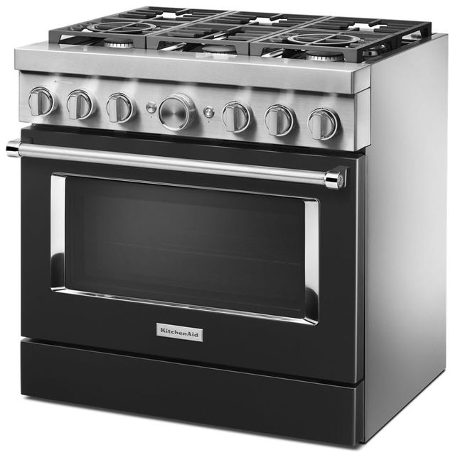 KitchenAid® 36" Imperial Black Pro Style Dual Fuel Range-4