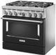 KitchenAid® 36" Imperial Black Commercial-Style Freestanding Dual Fuel Range-4