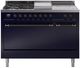 Ilve® Nostalgie II Series 48" Midnight Blue Pro Style Dual Fuel Range-0