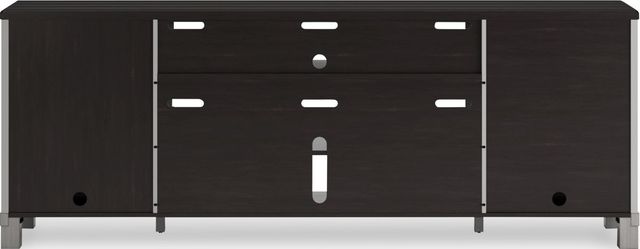 Signature Design by Ashley® Darborn Gray/Brown 88" TV Stand with Electric Fireplace-3