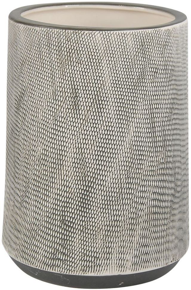 Moe's Home Collection Woodgrain Dark Gray 9.5" Planter-0