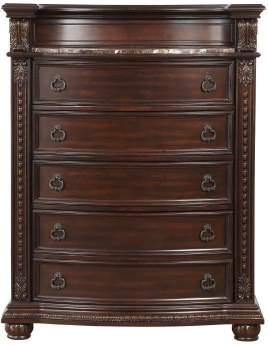 Mazin Furniture Cavalier Dark Cherry Chest-1