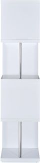 Coaster® Baxter White/Chrome 4-Shelf Bookcase-3