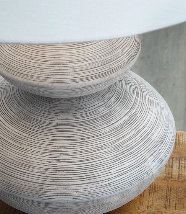 Signature Design by Ashley® Brickdon Distressed White Table Lamp-1