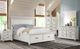Elements International Slater 4-Piece Antique White Queen Platform Bedroom Set-1