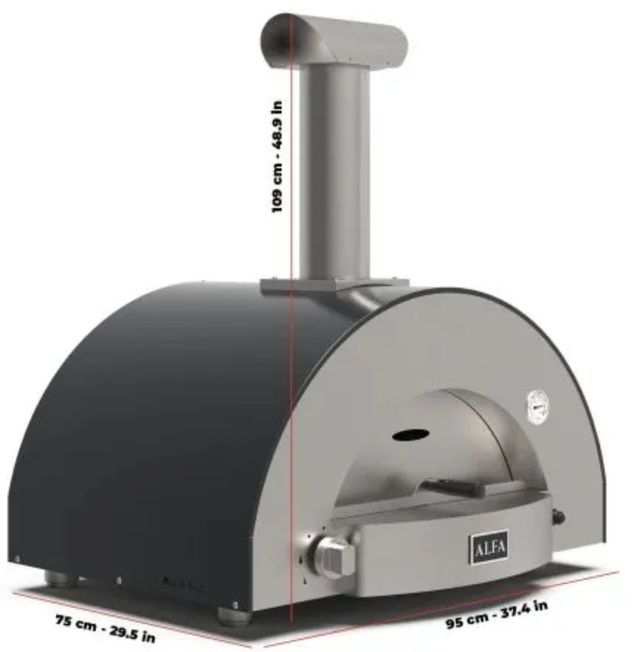 Alfa Classico Ardesia Gray Pizza Oven-2
