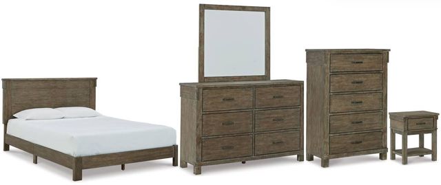 Signature Design by Ashley® Shamryn 5-Piece Grayish Brown Queen Panel Bed Set-0