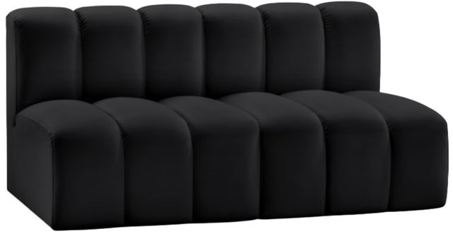 Meridian Furniture Arc 2-Piece Black Vegan Leather Sectional-0