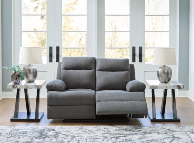 Signature Design by Ashley® Tarrant Charcoal Manual Reclining Loveseat-4