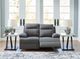 Signature Design by Ashley® Tarrant Charcoal Manual Reclining Loveseat-4