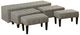 Stylecraft 5-Piece Dark Gray Storage Bench with Ottoman Set-0