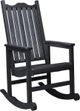 C.R. Plastic Generation Line Black Porch Rocker-0