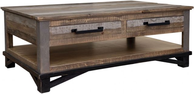 International Furniture Direct Loft Brown Grayish Cocktail Table-0