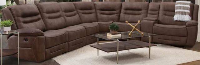 Behold™ Home Harley 7-Piece Brown Power Reclining Curved Sectional-0