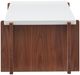 Flexsteel® Lincoln White Coffee Table with Walnut Base and Casters-4