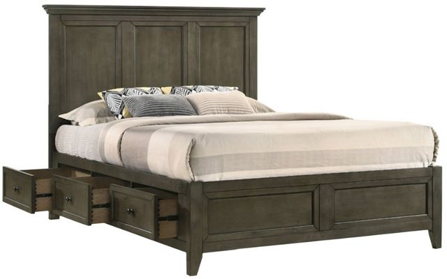 Intercon San Mateo Gray Queen Storage Panel Bed-0