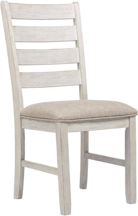 Clearance Set of 2 Signature Design By Ashley® Skempton Grayish White Dining Chairs-2
