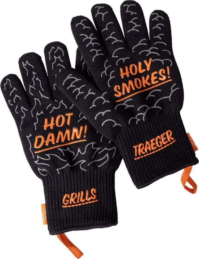 Traeger Black/Orange BBQ Mitts-3