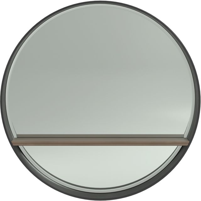 Coaster® Black Round Mirror-0
