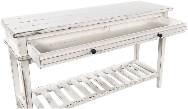 aspenhome® Reeds Farm Weathered White Sofa Table-1