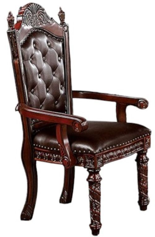 Furniture of America® Canyonville 2-Piece Dark Brown Arm Chair Set-0