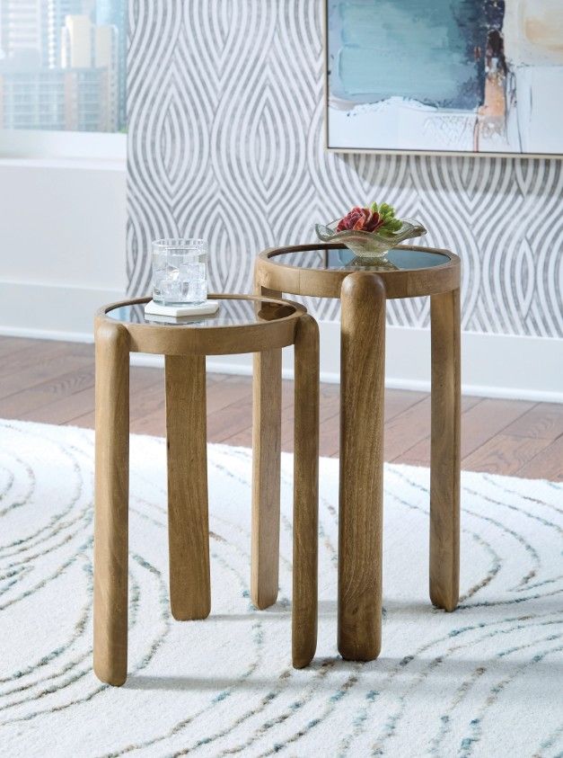 Signature Design by Ashley® Jossor 2-Piece Light Brown Accent Table Set-3