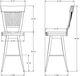Amisco Customizable Annabelle Swivel Bar Stool-1