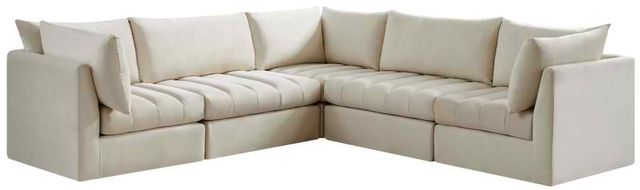 Meridian Furniture Jacob 5-Piece Cream 103" Modular Sectional-0
