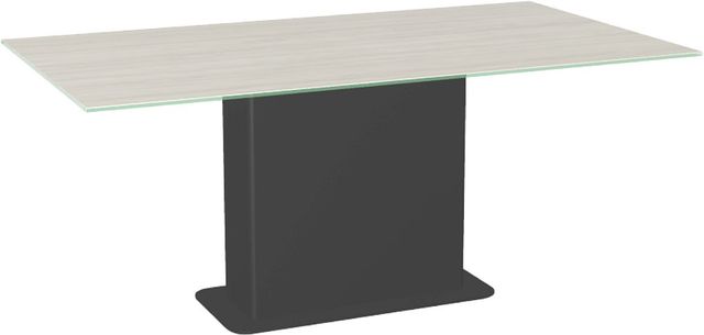 Amisco Customizable Lucarelli 72" Rectangular Dining Table with 0.5" Italian Porcelain on Glass Top-0