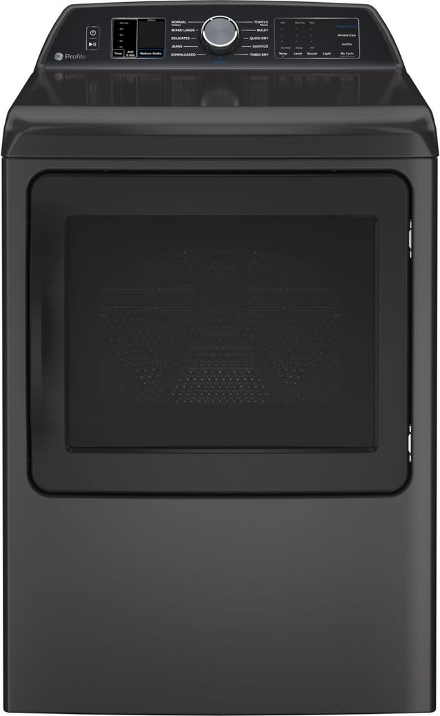 GE Profile™ 7.4 Cu. Ft. Diamond Gray Front Load Gas Dryer