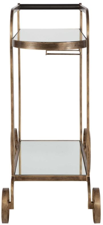 Uttermost® Carrinho Antique Brass Bar Cart-4