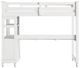 HH2 Home Lake House Neutral White Youth Ful Loft Bed with Desk-4