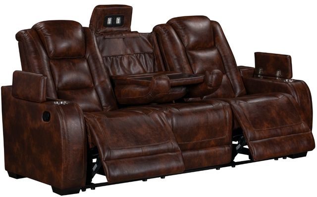 New Classic® Home Furnishings Chester Brown Manual Reclining Sofa-3