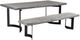 Moe's Home Collection Bent Weathered Light Grey Extra Small Dining Table with Black Metal Base-1