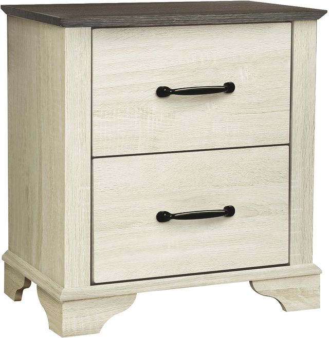 Monarch Specialties Inc. Bleached Oak/Rustic Oak Nightstand-0