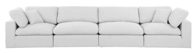 Meridian Furniture Comfy 4-Piece White Modular Sofa-1