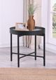 Coaster® Ozella Tempered Reeded Glass Top End Table with Sandy Black Base-3