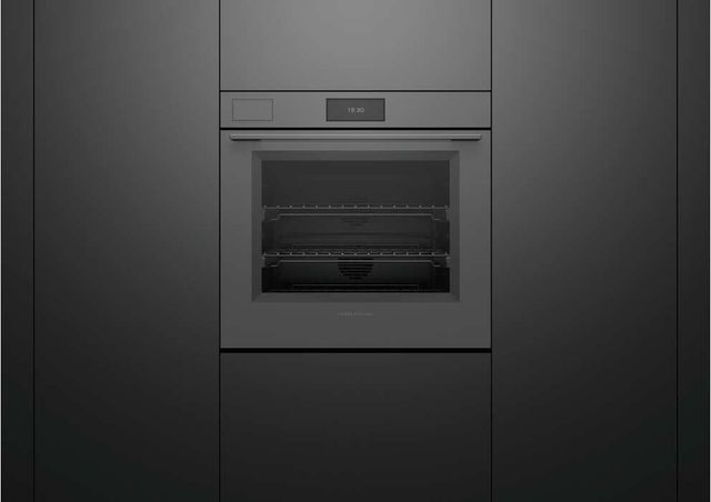 Fisher & Paykel Series 11 Minimalist 30" Grey Glass Steam Assist Wall Oven with Self-Cleaning-2